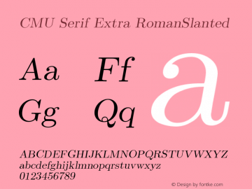 CMU Serif Extra RomanSlanted Version 0.7.0图片样张