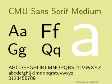 CMU Sans Serif Medium Version 0.7.0图片样张
