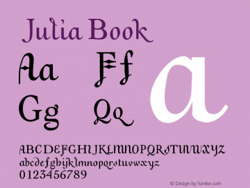 Julia Book Version 001.000 Font Sample