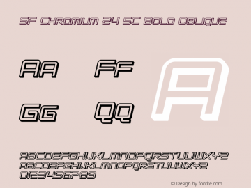 SF Chromium 24 SC Bold Oblique v1.0 - Freeware Font Sample