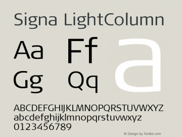 Signa LightColumn Version 004.301图片样张