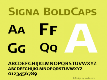Signa BoldCaps Version 004.301图片样张