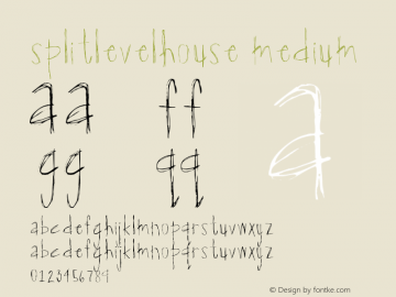 SplitlevelHouse Medium Version 001.000 Font Sample