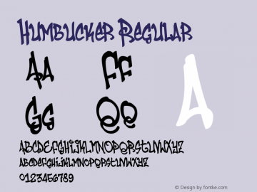 Humbucker Regular Macromedia Fontographer 4.1 8/25/02 Font Sample