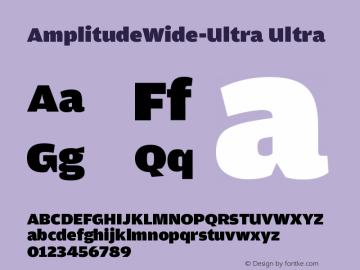 AmplitudeWide-Ultra Ultra Version 001.000 Font Sample