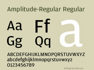 Amplitude-Regular Regular Version 001.000 Font Sample