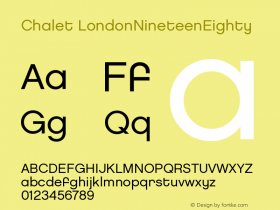 Chalet LondonNineteenEighty Version 001.000 Font Sample