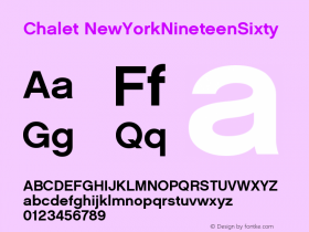 Chalet NewYorkNineteenSixty Version 001.000 Font Sample