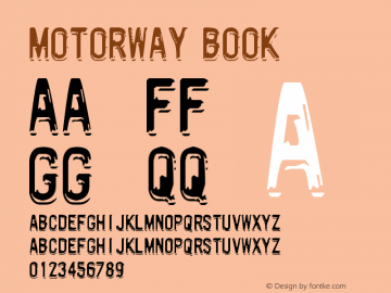 Motorway Book Version 1.0 Font Sample
