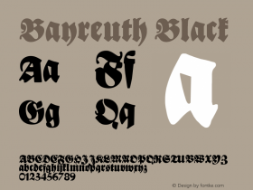 Bayreuth Black Version 1.0 Font Sample