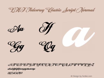 LHF Tideway Classic Script Normal Version 001.001 Font Sample