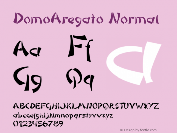 DomoAregato Normal Fontmaker 2.1 Font Sample