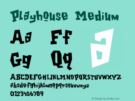 Playhouse Medium Version 001.000 Font Sample