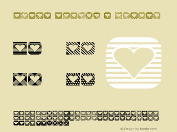 Heart Things 2 Normal 1.0 - January 2005 - freeware font Font Sample