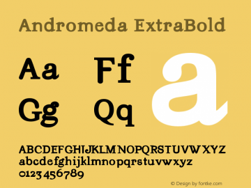 Andromeda ExtraBold Version 001.000图片样张