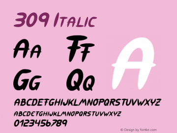 309 Italic Fontmaker 2.1 (02.02.99)图片样张