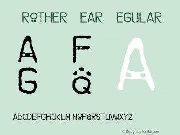 Brother Bear Regular Version 1.00 February 3, 2005, initial release Font Sample