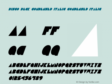 Disco Deck Condensed Italic Condensed Italic 1图片样张