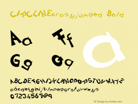 CIRCLINEcrazyjumped Bold Fontmaker 2.1 Font Sample