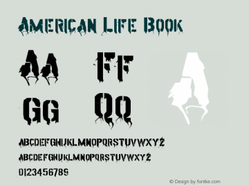 American Life Book Version 1.00 December 14, 20 Font Sample