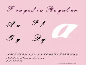 Tragedia Regular Tragedia Version 2.00 Font Sample