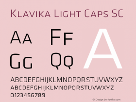 Klavika Light Caps SC Version 001.000图片样张