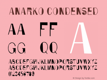 Anarko Condensed Version 001.000图片样张