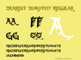 Dearest Dorothy Regular December 22, 2004 Font Sample