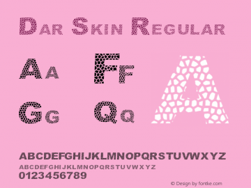 Dar Skin Regular Fontmaker 2.1图片样张