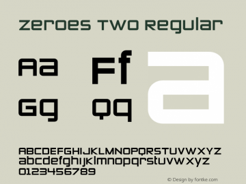 Zeroes Two Regular OTF 3.000;PS 001.001;Core 1.0.29图片样张
