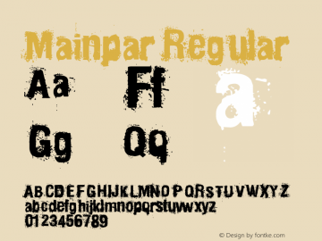 Mainpar Regular Version 1.00 March 28, 2005, initial release图片样张