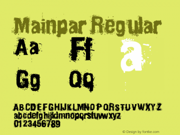 Mainpar Regular Version 1.00 March 28, 2005, initial release图片样张