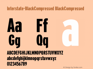 Interstate-BlackCompressed BlackCompressed Version 001.000图片样张