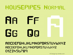 HOUSEPIPES Normal Graf X press 2.2 Font Sample