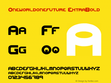 Oneworldonefuture ExtraBold Fontmaker 2.3图片样张