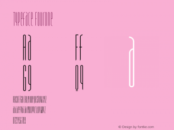 Typeface FourOne Version 001.000 Font Sample
