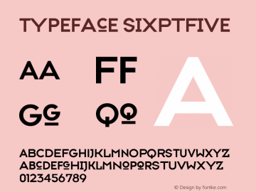 Typeface SixPtFive Version 001.000 Font Sample