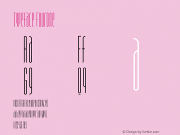 Typeface FourOne Version 001.000 Font Sample