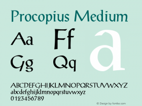 Procopius Medium Version 001.000图片样张