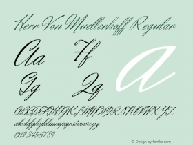 Herr Von Muellerhoff Regular Version 1.000 Font Sample