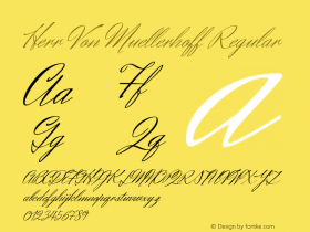 Herr Von Muellerhoff Regular Version 1.000 Font Sample