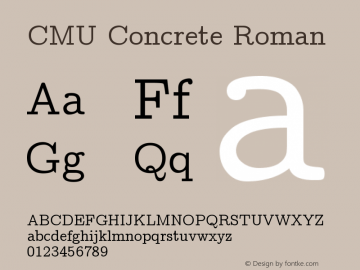 CMU Concrete Roman Version 0.5.0图片样张