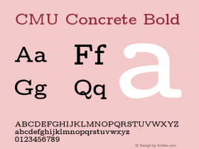 CMU Concrete Bold Version 0.6.2图片样张