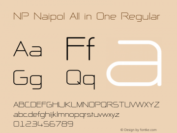 NP Naipol All in One Regular Version 2.00 May 8, 2005 Font Sample