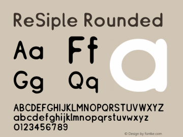 ReSiple Rounded Macromedia Fontographer 4.1.5 25/12/03图片样张