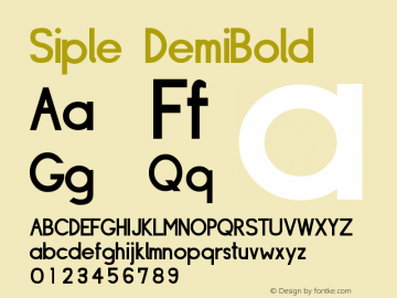 Siple DemiBold Macromedia Fontographer 4.1.5 24/7/02图片样张