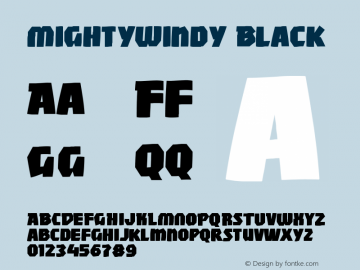 MightyWindy Black Version 1.0 08-03-2002 Font Sample