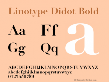 Linotype Didot Bold Version 001.000图片样张