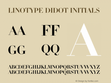 Linotype Didot Initials Version 001.000 Font Sample