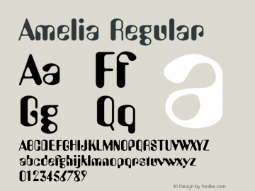 Amelia Regular 001.001 Font Sample